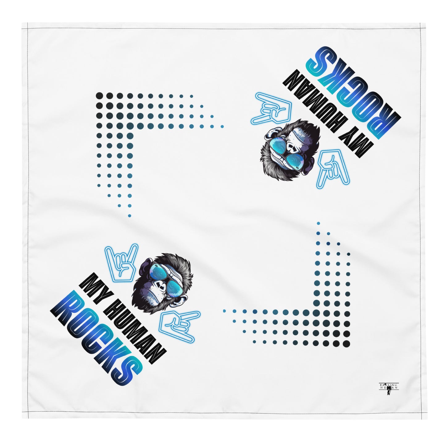 Dog bandana Cool Human / Blue